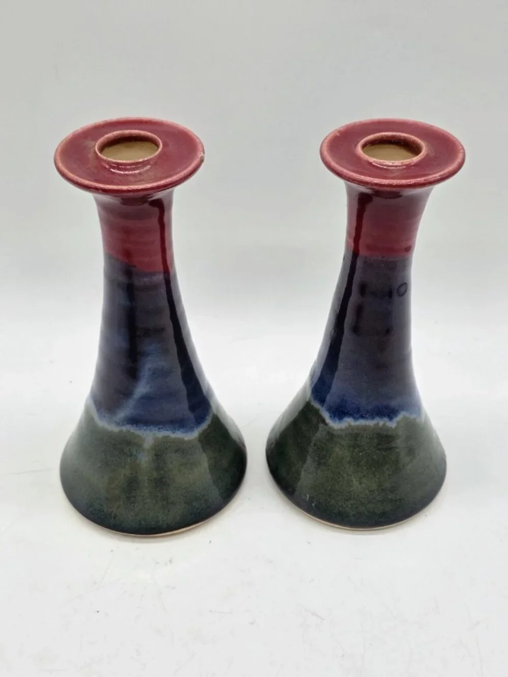 Cady Clay Works Art Pottery Candlesticks & Matching Pitcher Southwest Cottage